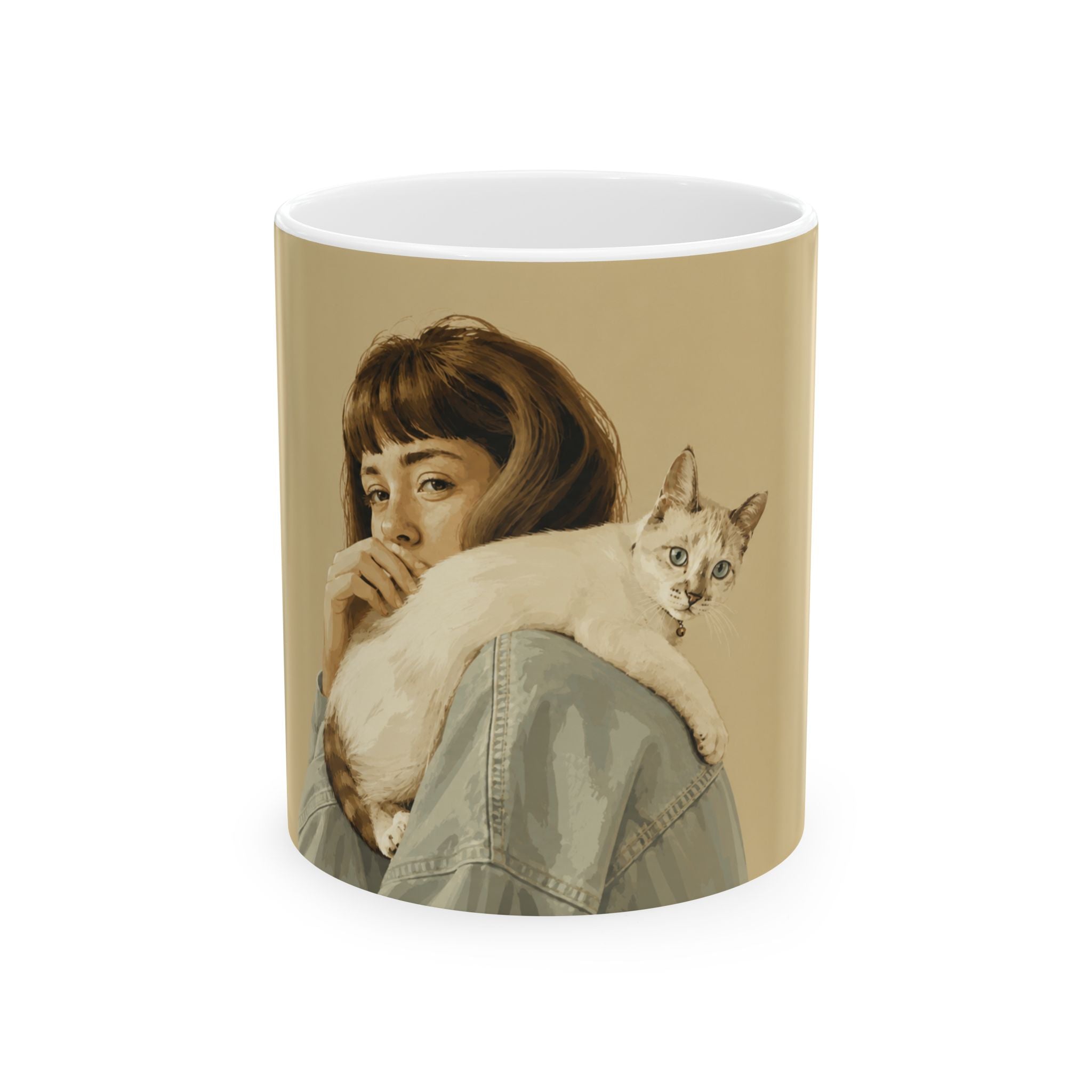 Custom Pet Portrait Ceramic Mug  (11oz & 15oz)