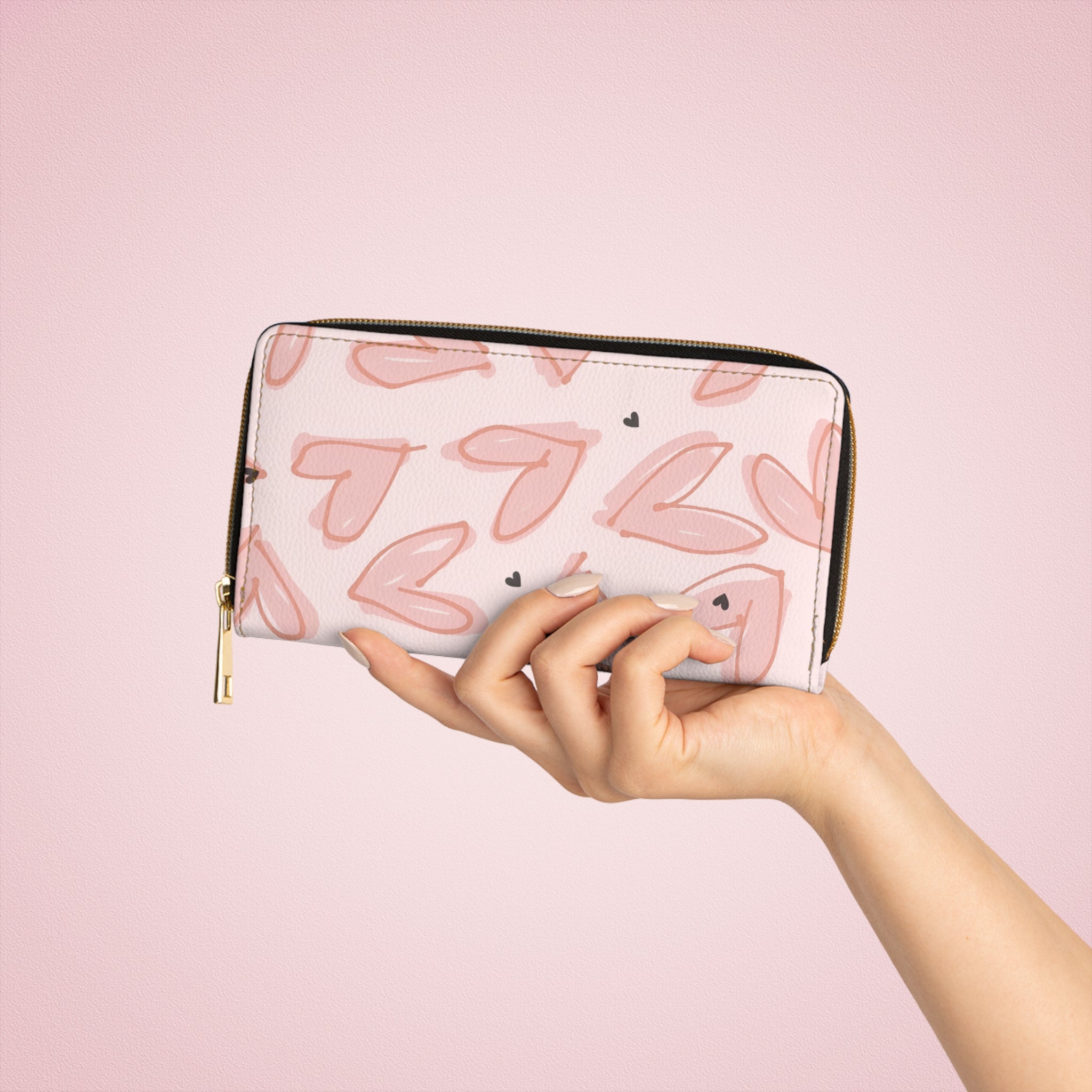 Heartsy Zipper Wallet