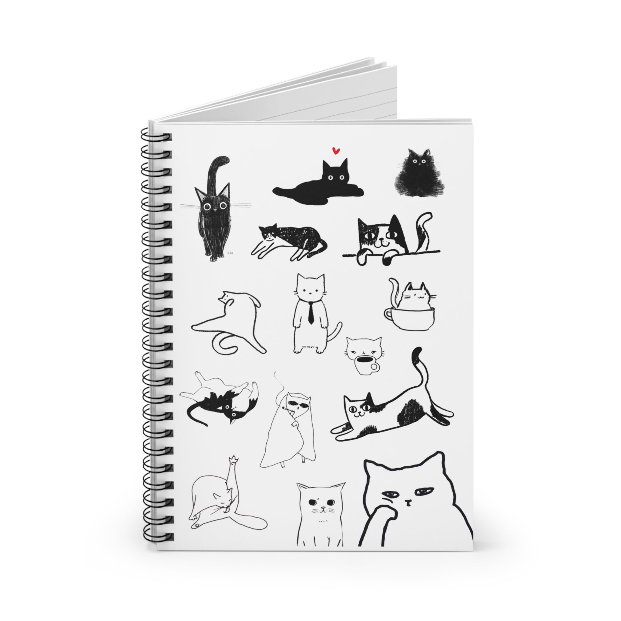 Catsy Spiral Notebook